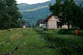 Der Blick vom Bahnhof in Richtung Valea Vișeului