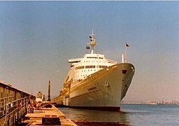 SS Canberra Gibraltar August 1980