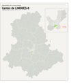 Situation du canton de Limoges-8 dans le département de la Haute-Vienne depuis 2015.