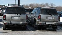 Note the height difference between the standard-length TrailBlazer (right) and EXT (left)