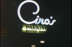 Ciro's Neon Sign 1955.JPG