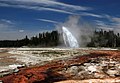 12 Daisy Geyser erupting in Yellowstone National Park