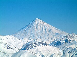 Mount Damavand in winter, Iran.