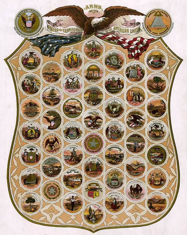 Seals of the U.S. states (1876)