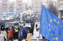 Euromaidan in Kyiv, 11 December 2013 Euromaidan Night of 11 December 18.jpg