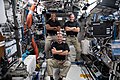 Expedition 64 crew members pose together inside the Destiny lab.jpg