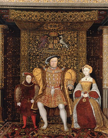 Detail of The Family of Henry VIII, now at Hampton Court Palace