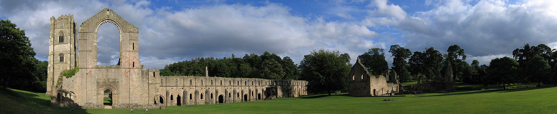 View of Fountains Abbey looking from east to south.