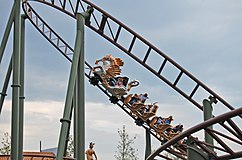 Der YoungStar Coaster „Götterblitz“ im Familypark Neusiedlersee