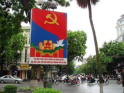 Propaganda-poster i Hanoi