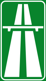 Hinweisschild für die Autobahn in Italien