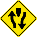 W30-1 Dual carriageway ahead