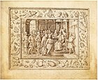 Христос перед Пилатом. Между 1548 и 1602. Бумага, перо, сепия. Художественный музей Уолтерса, Балтимор, США