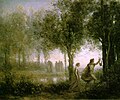 Corot:Orpheus Leading Eurydice from the Underworld (Orfe'nin Evrediki'yi Yeraltından Çıkartmakta İken Õnünde Gitmesi)