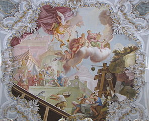 Ceiling painting in Steingaden Abbey