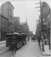 Toronto Railway trams on King Street in 1900