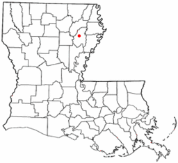 Stedets beliggenhed i Louisiana