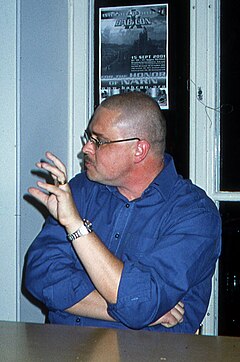 Lars Jakobson på science fiction-kongressen Akrostikon i Göteborg 2001.