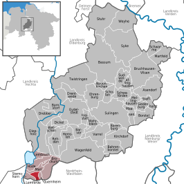 Kaart van Lemförde