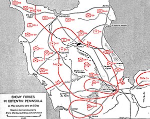 Разположение на немските сили на 6 юни