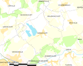 Mapa obce Haraucourt