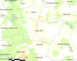 Mapa obce Ville-Langy