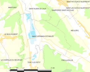 Poziția localității Saint-Germain-d'Étables