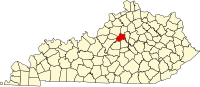 Map of Kentaki highlighting Anderson County