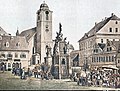 Heiliges Grab im Hintergrund der Mariensäule, vor Antoniuskirche (18. / 19. Jh.)