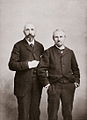 Zeitgenössische Fotografie: Martial Caillebotte links, Gustave Caillebotte rechts