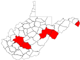 County distribution map.