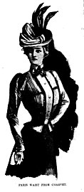 Sketch (1898) of a shirtwaist in linon