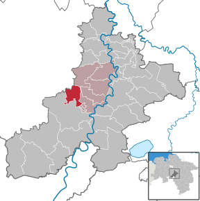 Poziția Pennigsehl pe harta districtului Nienburg/Weser