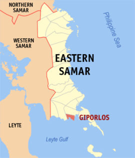 Giporlos na Samar Oriental Coordenadas : 11°7'15"N, 125°26'58"E