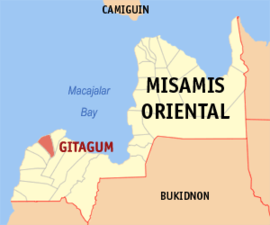 Gitagum na Misamis Oriental Coordenadas : 8°35'44.30"N, 124°24'19.49"E