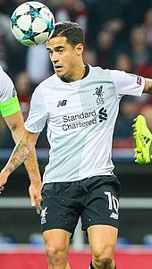 Coutinho playing for Liverpool in 2017 Philippe Coutinho 2017-09-26 1.jpg