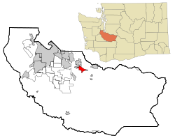 Location of Prairie Ridge, Washington