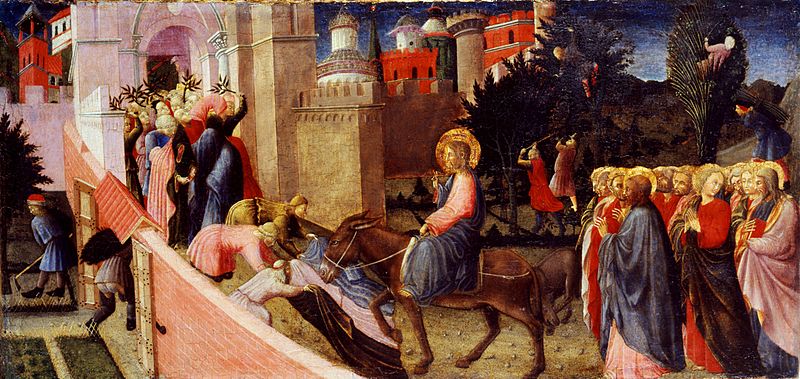 File:Pietro di Giovanni d'Ambrogio. Entry into Jerusalem. 1435-40. Pinacoteca Stuard, Parma.jpg