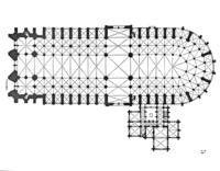 Plan de la cathédrale par Viollet-le-Duc