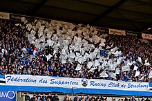 La Fédération des supporters en tribune Ouest.