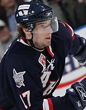 Kesler at the 2005 AHL All Star game Ryan Kesler (25667750227) (cropped1).jpg