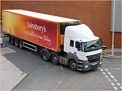 Sainsburys lorry refrigerated trailer