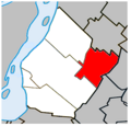 Carte de la ville de Saint-Bruno-de-Montarville au sein de l'agglomération de Longueuil