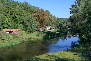 Flussbad Stiefern aus der Blütezeit der Sommerfrischekultur