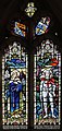 Stained glass window in St Andrew's Church, Wimpole, in memory of Thomas Agar-Robartes and his mother