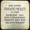 Stolperstein für Irmgard Weiler (Alte Wallgasse 10)