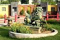 The Lion Dog Sculpture - Japanese Garden Chandigarh