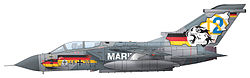 Panavia Tornado IDS im Jahr 2002 mit einem Sonderanstrich des mittlerweile aufgelösten MFG 2 in Eggebek