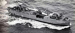 USS Kitty Hawk (AKV-1) underway in 1942