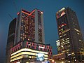 W Taipei and President International Tower at night